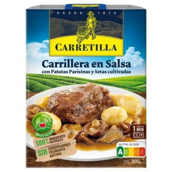 CARRILLERA EN SALSA CON PATATAS Y SETAS